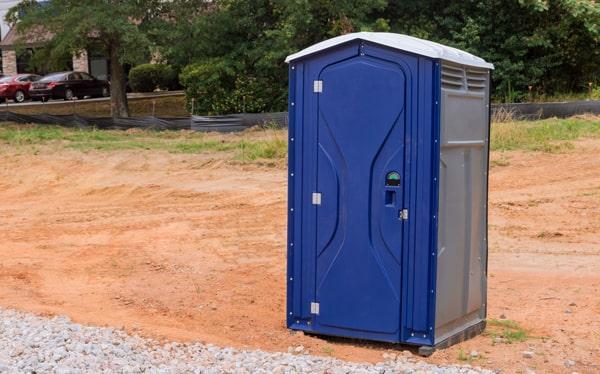 short-term portable restrooms should be serviced regularly, normally once a week